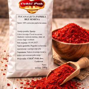 Tucana paprika ljuta bez semena cekić pak Tucana ljuta paprika bez semena 100g