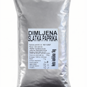 Dimljena slatka crvena paprika 1kg cekić pak Dimljena slatka mlevena paprika 1kg