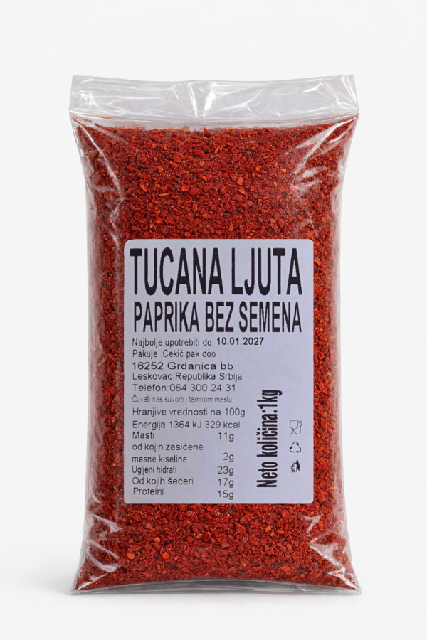 Tucana ljuta paprika bez semena 1kg